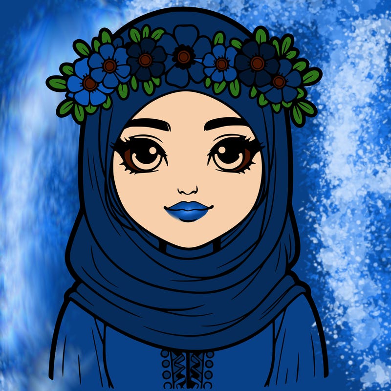 realistic girl with flower crown