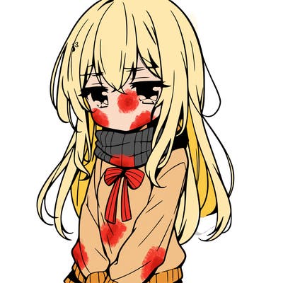 a depressed girl anime