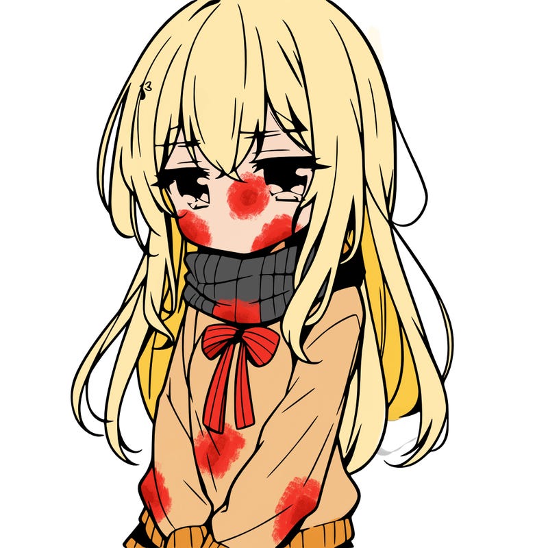 a depressed girl anime