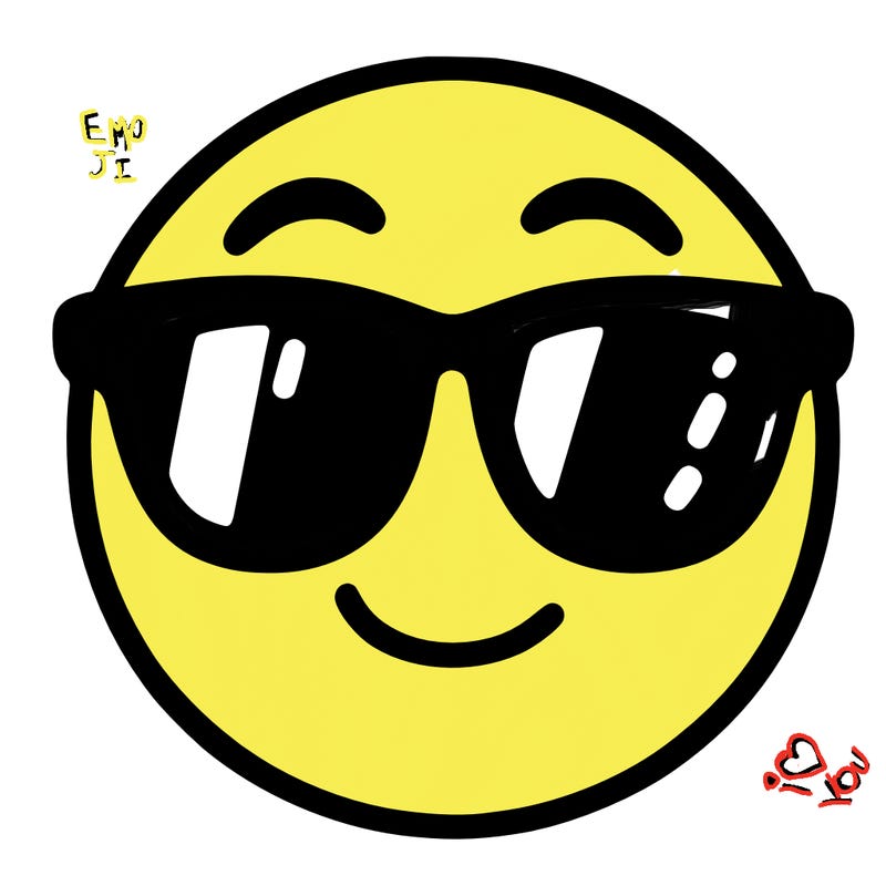 emoji with sunglasses