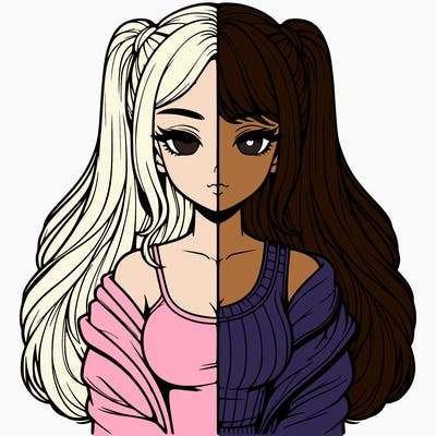 realistic girl split