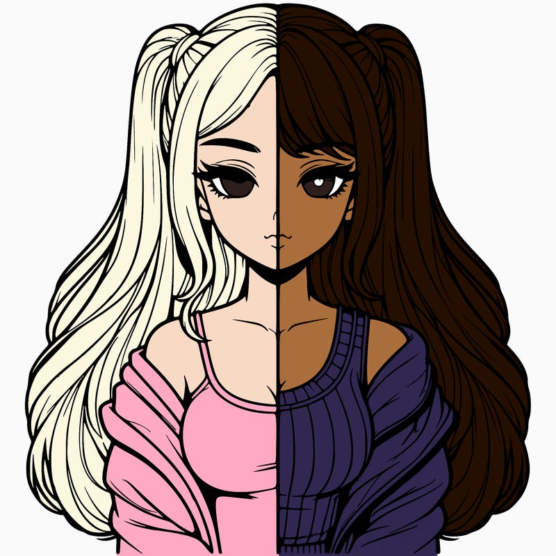 realistic girl split