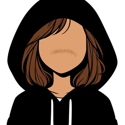 faceless girl in hoodie