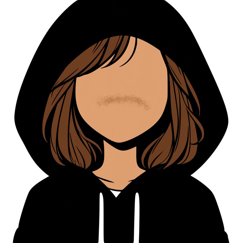 faceless girl in hoodie