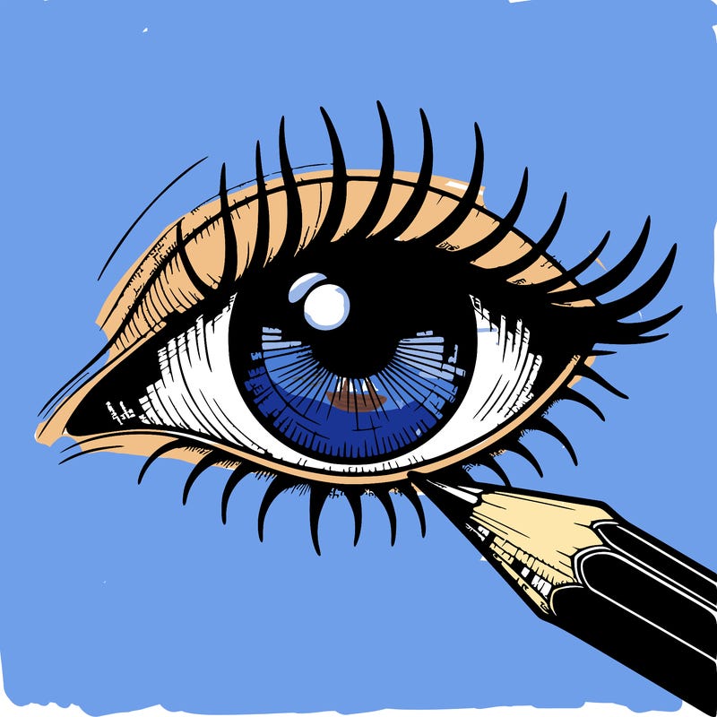 eye drawing pencil