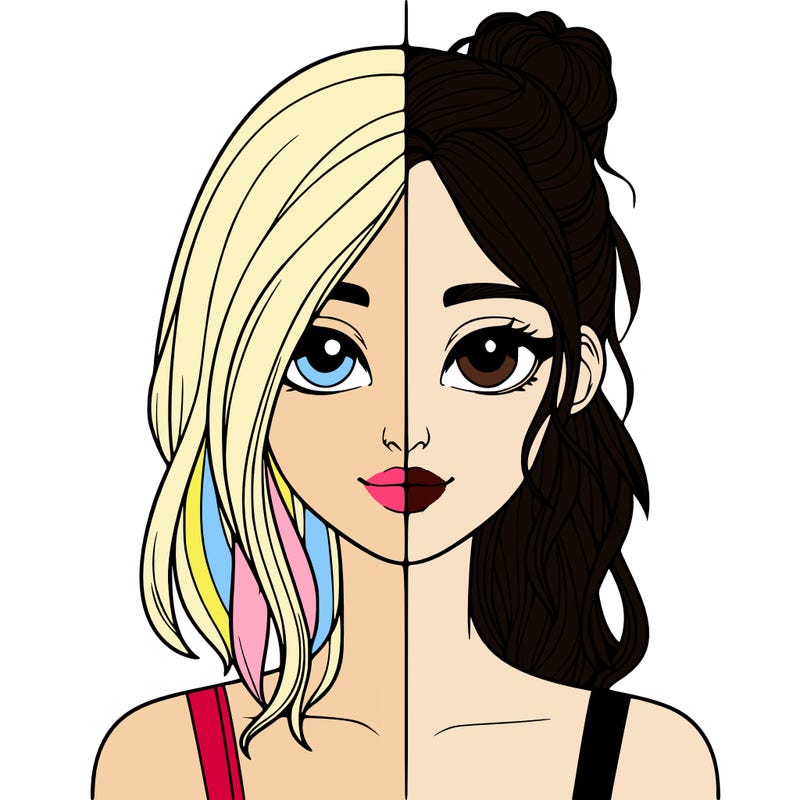 realistic girl split