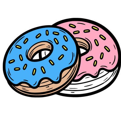 a piece of food doughnuts