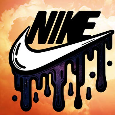 dripping nike logo