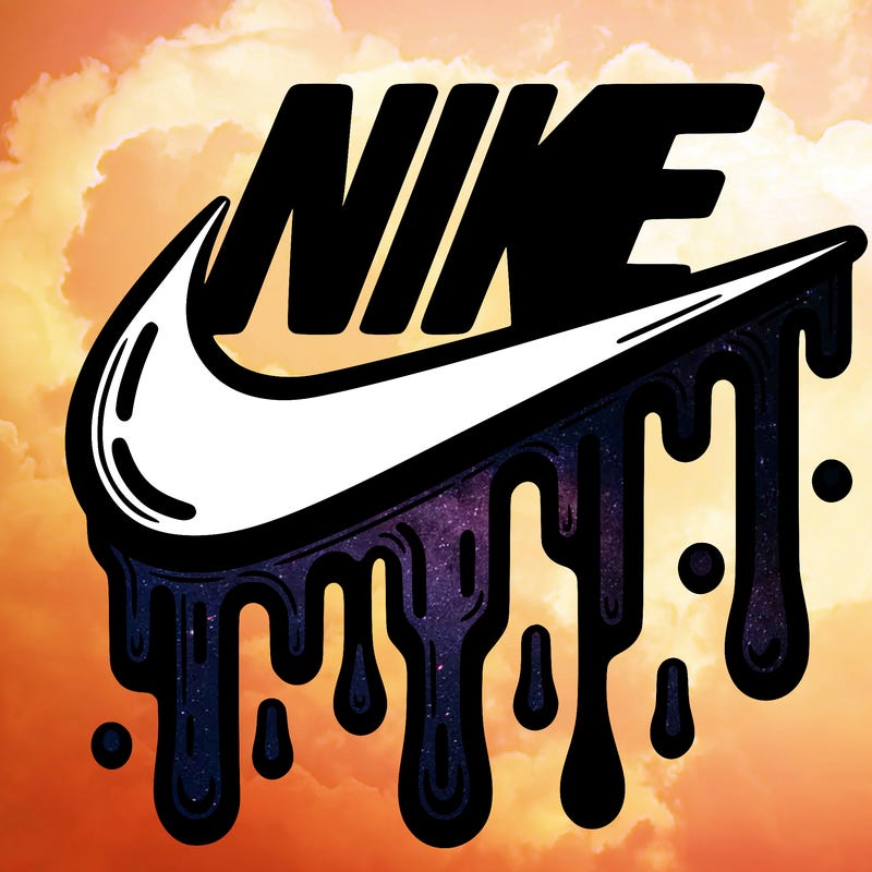 dripping nike logo