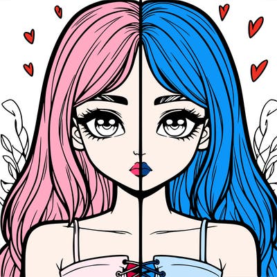 realistic girl split