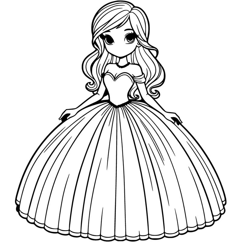 ball gown on beautiful girl