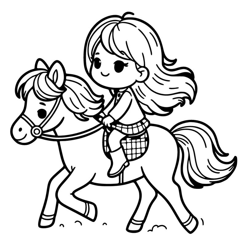 girl riding a horse
