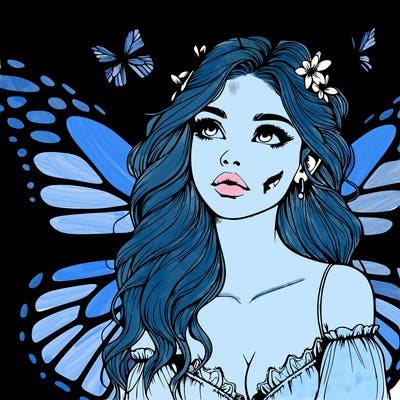butterfly fairy realistic girl