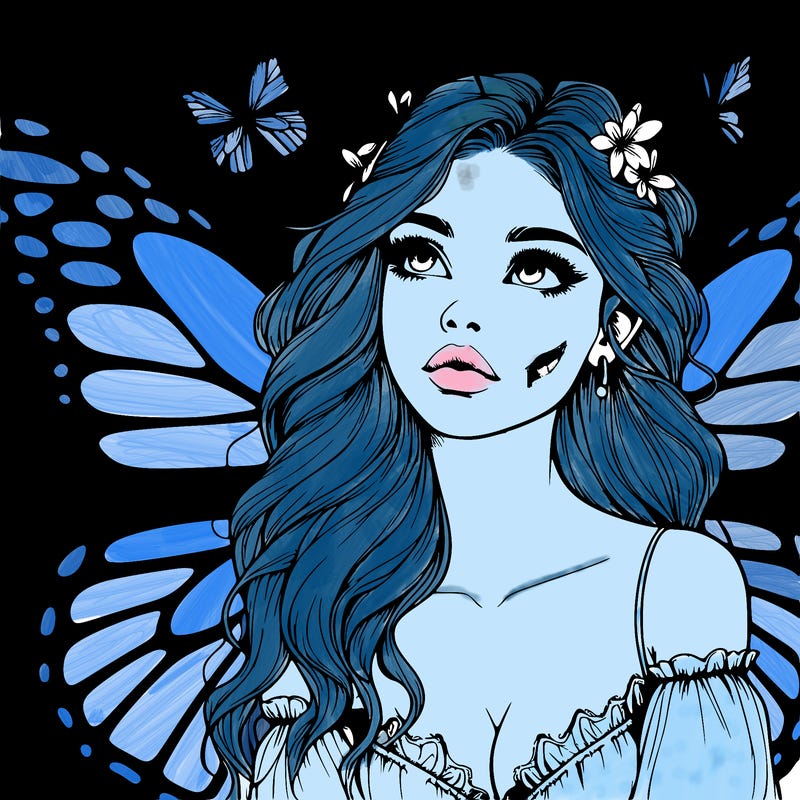 butterfly fairy realistic girl