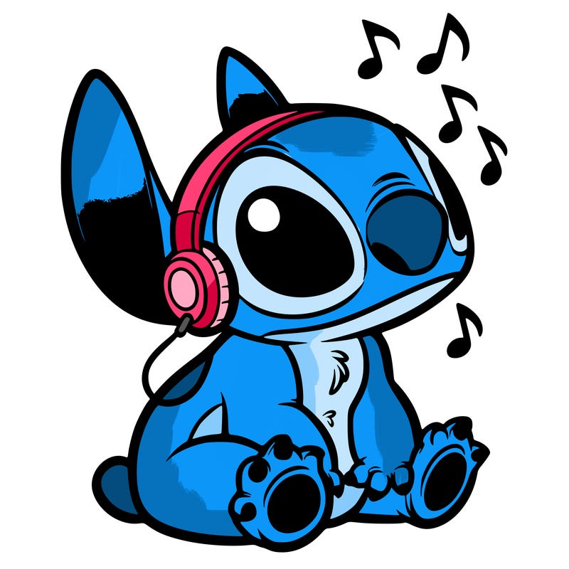 stitch listening to music