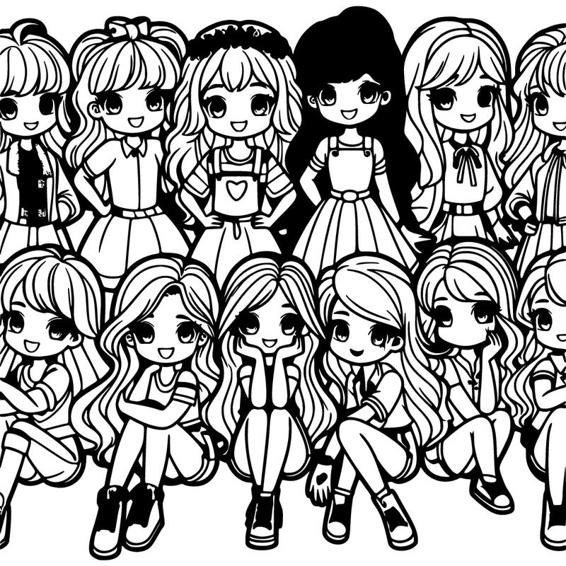 a group of 12 girls