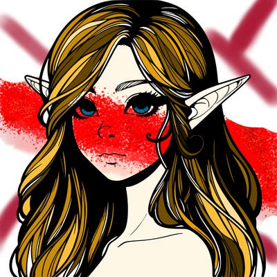 elf girl realistic dark fantasy