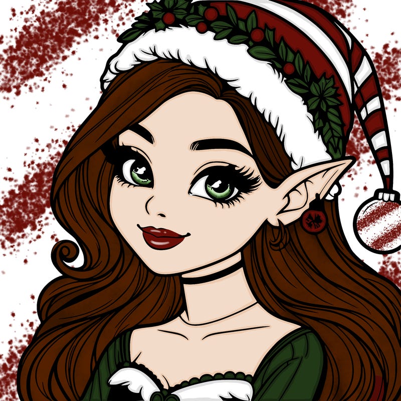 christmas girl elf realistic