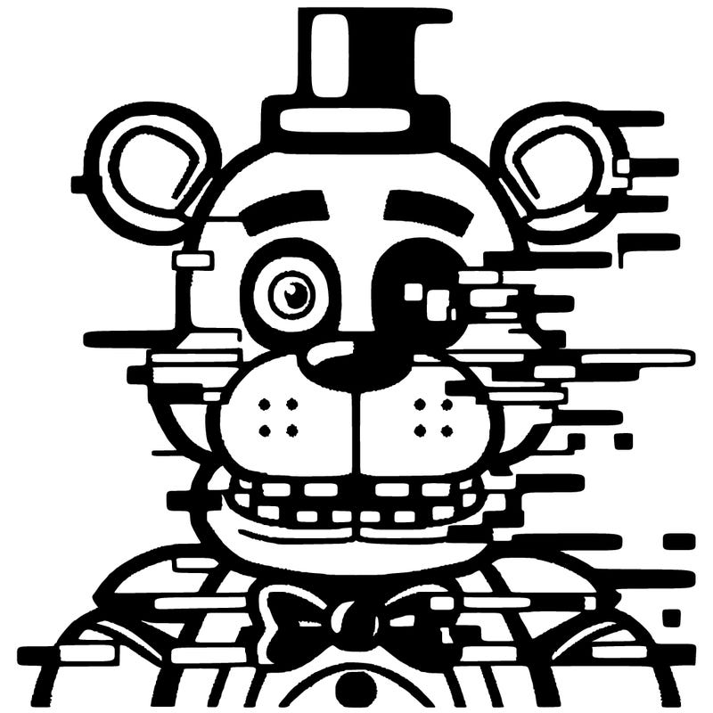 freddy fazbear glitched meme