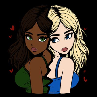 realistic girl split