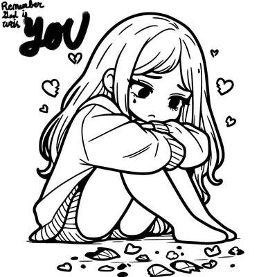 a girl after a breakup