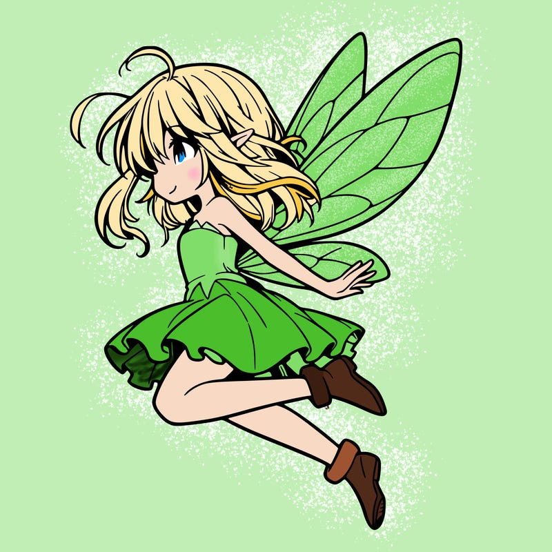 manga fairy flying