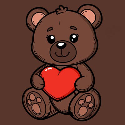 teddy bear a heart