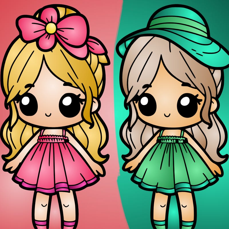 cute girl with summer dress