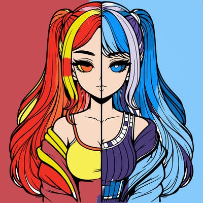 realistic girl split