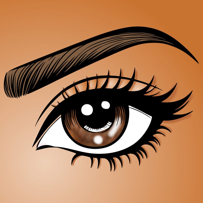 eye closeup with eyebrow
