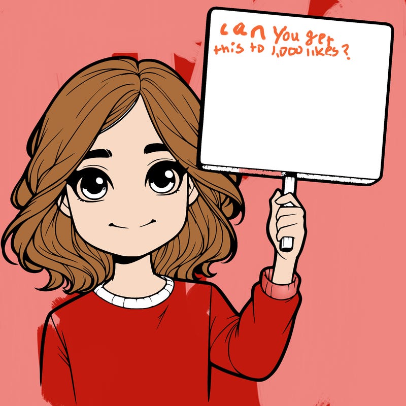 realistic girl holding up a sign