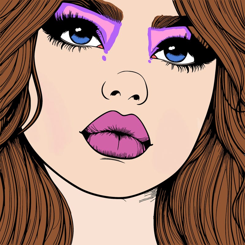 really realistic girl with lips