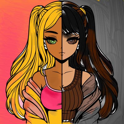 realistic girl split