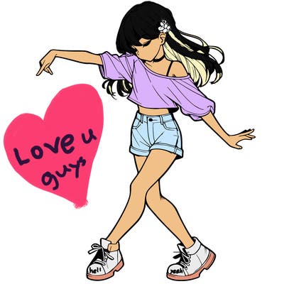 realistic girl danceing