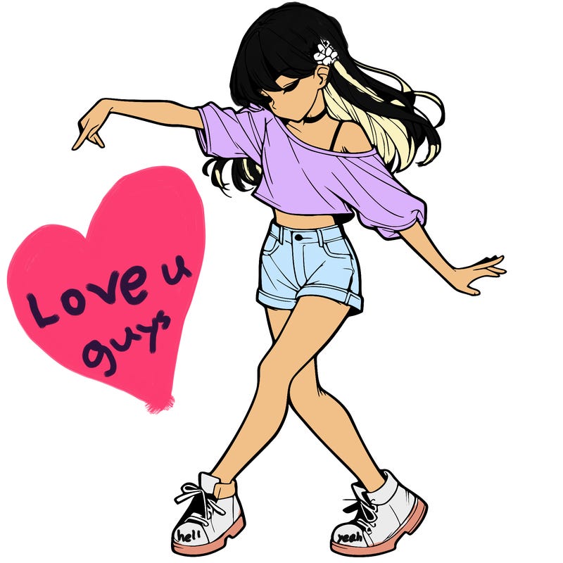 realistic girl danceing