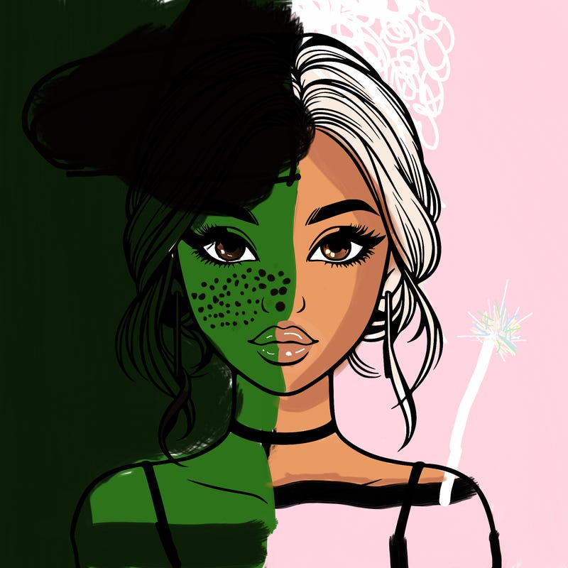 realistic girl with makeup on