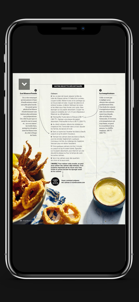 Fried calamari recipe with instructions in the Magazine RICARDO app