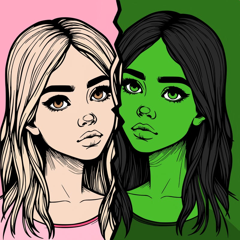 realistic girl split