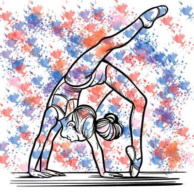 girl doing gymnastics