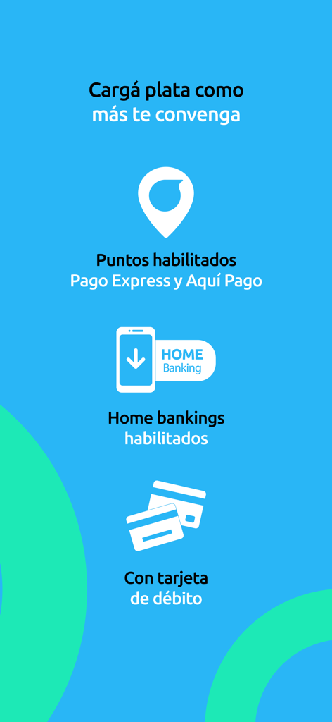 Wally Paraguay - Métodos para agregar dinero a la aplicación Wally, incluyendo puntos de efectivo autorizados, banca en casa y tarjeta de débito