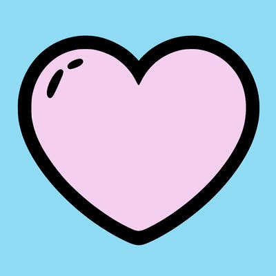 a blank heart