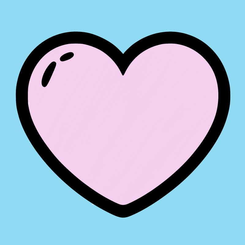 a blank heart