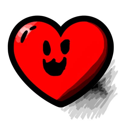 a blank heart