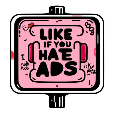 like if you hate ads  sign