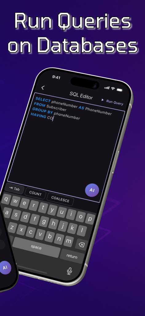 SQL Practice: Learn Database - データベースクエリを練習するための、携帯電話上のSQLコードエディター。