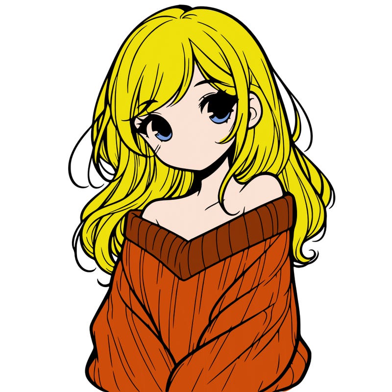 shy pretty girl wearing a sweater that is falling off one shoulder portrait