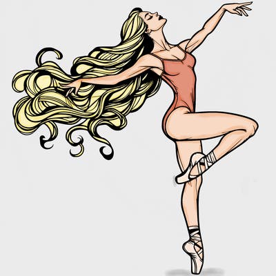 realistic woman dancer