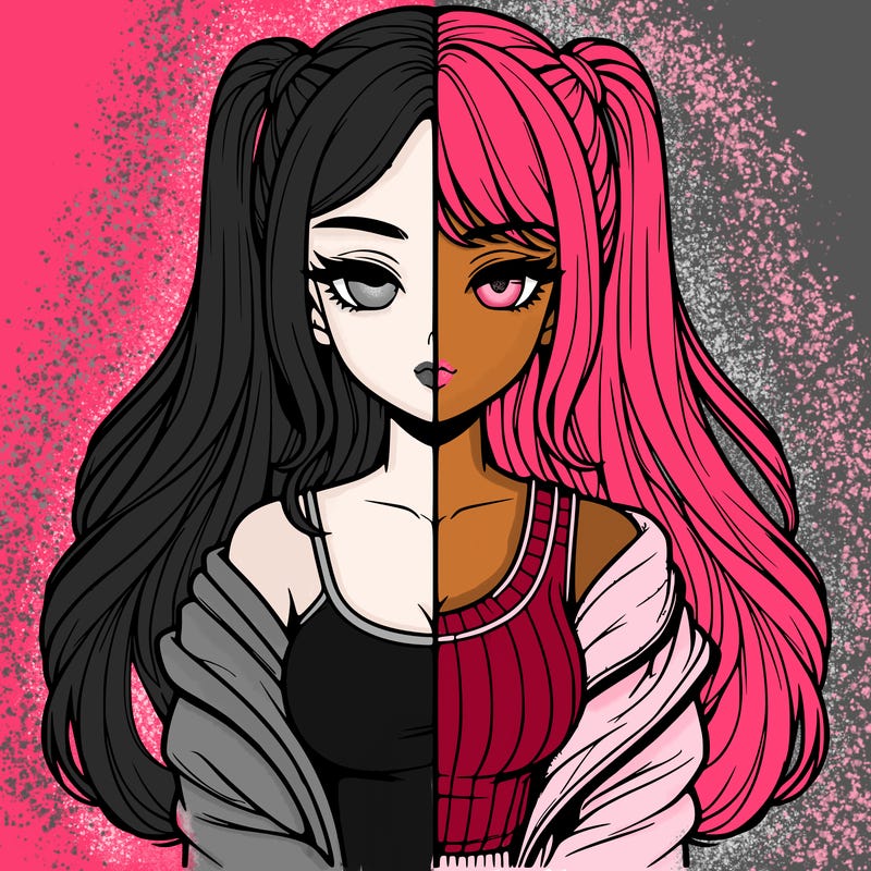 realistic girl split