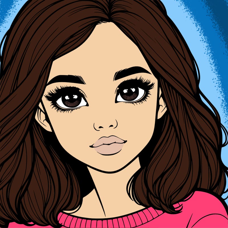 realistic girl whith cute eyes