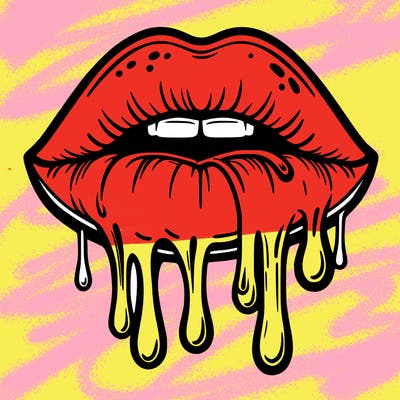 dripping lips